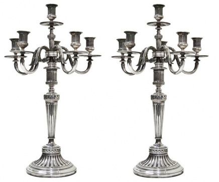 2  Candélabres Christofle  (Le français)