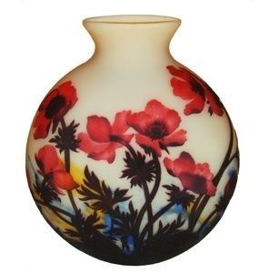 Vidro Muller Fres ( Papoulas Flores)(Francês)